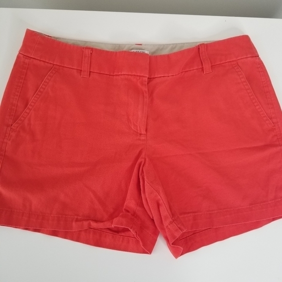 J Crew 5 Inch Classic Chino Short Red/Orange Size 8 - Picture 3 of 9